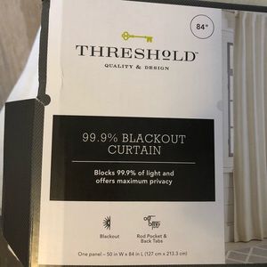 84”x50” Linen Blackout Curtain Panel